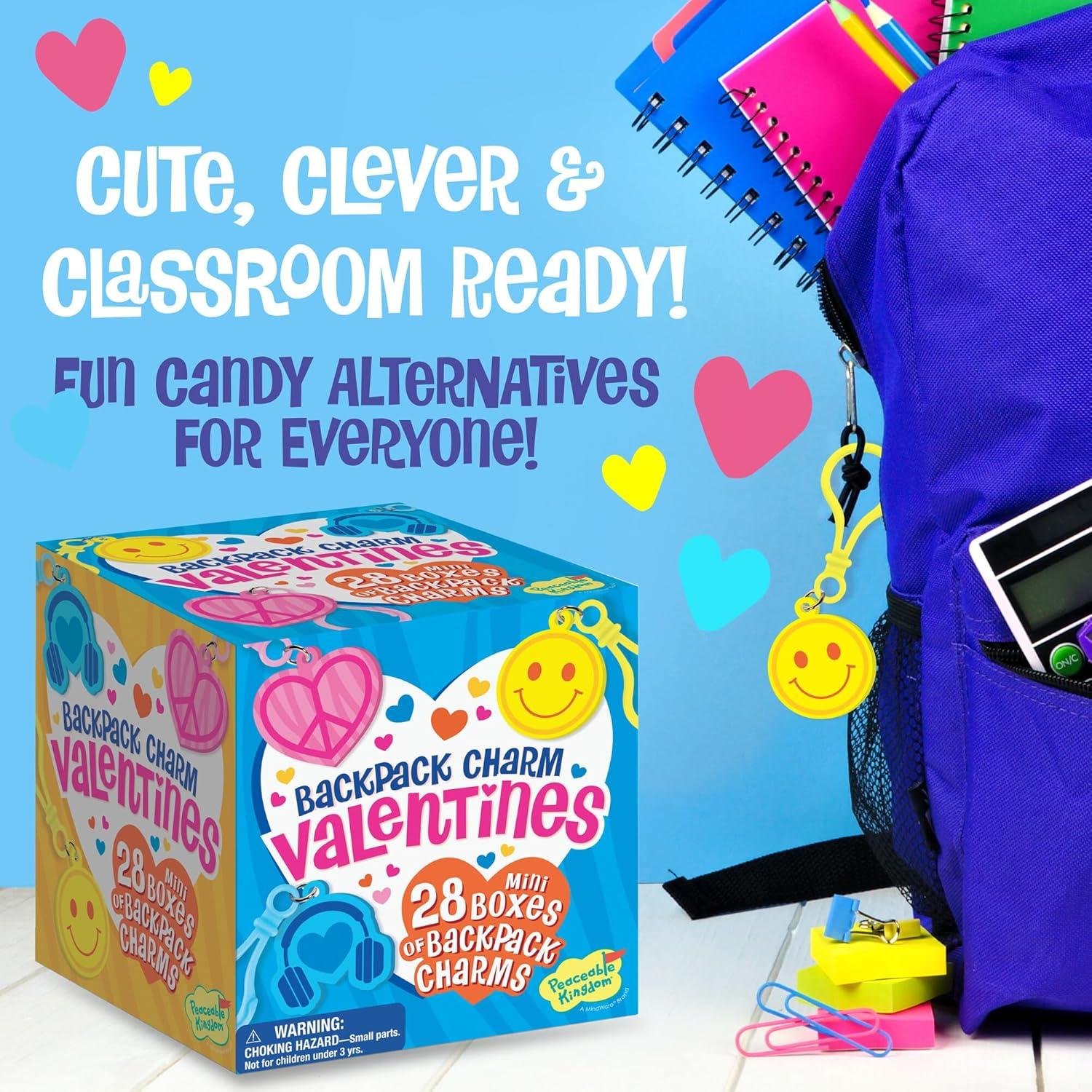image:imagePeaceable Kingdom Valentines Box for Kids Valentines Day Box Kit for Valentines Cards for Kids Classroom Rainbow Mailbox KitBackpack Charm Valentines