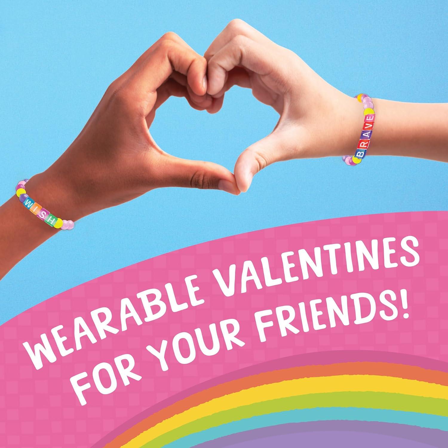 image:imagePeaceable Kingdom Valentines Box for Kids Valentines Day Box Kit for Valentines Cards for Kids Classroom Rainbow Mailbox KitFriendship Bracelet Valentines
