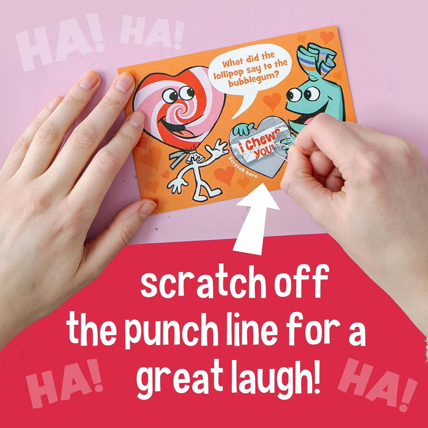 image:imagePeaceable Kingdom Valentines Cards for Kids Classroom Set of 28 Valentines Day Gifts Animal Print Slap BraceletsScratch off Jokes