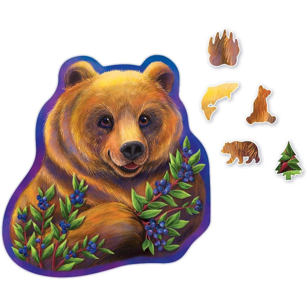 image:imagePeaceable Kingdom BearShaped Puzzle  257Piece Puzzle for Kids Ages 8 amp up  Includes 15 FunShaped Pieces  Great for Classrooms or Home Use