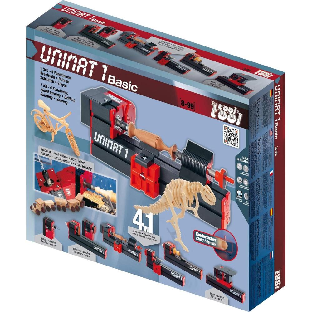 image:imageThe Cool Tool UNIMAT 1 Basic 4in1 Wood Workshop for Kids Ages 8 Tools for Wood and Cardboard Made in Austria Turn Saw Drill amp Sand Creative Woodworking Set