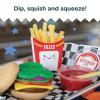 Foodie Fidget Fan Foods – Burger Basket Sensory Toy Set with 19 Tactile Pieces Including Slime, Stretchy Tomato, Squishy Buns & More – Calming Fidget Toy for Kids Ages 5+