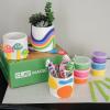 MindWare Clay Magic Planters Kids Crafts – Air-Dry Clay for Kids Ages 8 and Up – Shape and Press 6 Vibrant Colors of Magic Clay to Decorate Sturdy Porcelain Planters – No Glue or Baking Required