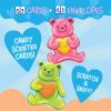 Peaceable Kingdom Cosmic Space Cootie Catcher Valentines for Kids, Set of 28 Educational Classroom Gifts, Fun School Exchange Cards with Motivational Sayings and Envelopes, Ages 4+(Gummy Bear Scratch and Sniff Scented Candy Heart Valentines)