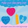 Peaceable Kingdom Cosmic Space Cootie Catcher Valentines for Kids, Set of 28 Educational Classroom Gifts, Fun School Exchange Cards with Motivational Sayings and Envelopes, Ages 4+(Mini Popper Heart Pop It Fidgets)