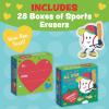 Peaceable Kingdom Valentines Box for Kids, Valentines Day Box Kit for Valentines Cards for Kids Classroom – Rainbow Mailbox Kit(Sports Eraser Valentines)