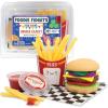 Foodie Fidget Fan Foods – Burger Basket Sensory Toy Set with 19 Tactile Pieces Including Slime, Stretchy Tomato, Squishy Buns & More – Calming Fidget Toy for Kids Ages 5+