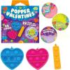 Peaceable Kingdom Cosmic Space Cootie Catcher Valentines for Kids, Set of 28 Educational Classroom Gifts, Fun School Exchange Cards with Motivational Sayings and Envelopes, Ages 4+(Mini Popper Heart Pop It Fidgets)
