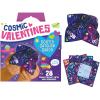 Peaceable Kingdom Cosmic Space Cootie Catcher Valentines for Kids, Set of 28 Educational Classroom Gifts, Fun School Exchange Cards with Motivational Sayings and Envelopes, Ages 4+(Cosmic Space Cootie Catcher Cards)