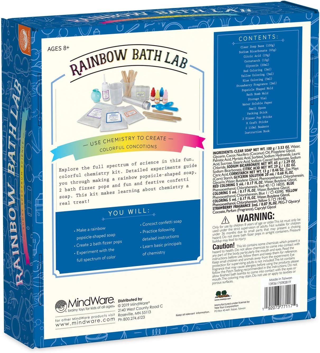 image:imageMindWare Science Academy Rainbow Bath Soap lab Kids amp Teens Create 3 Bath Bomb and soap Crafts with Our 27pc Science kit A Creative DIY Chemistry kit for Both Boys amp Girls