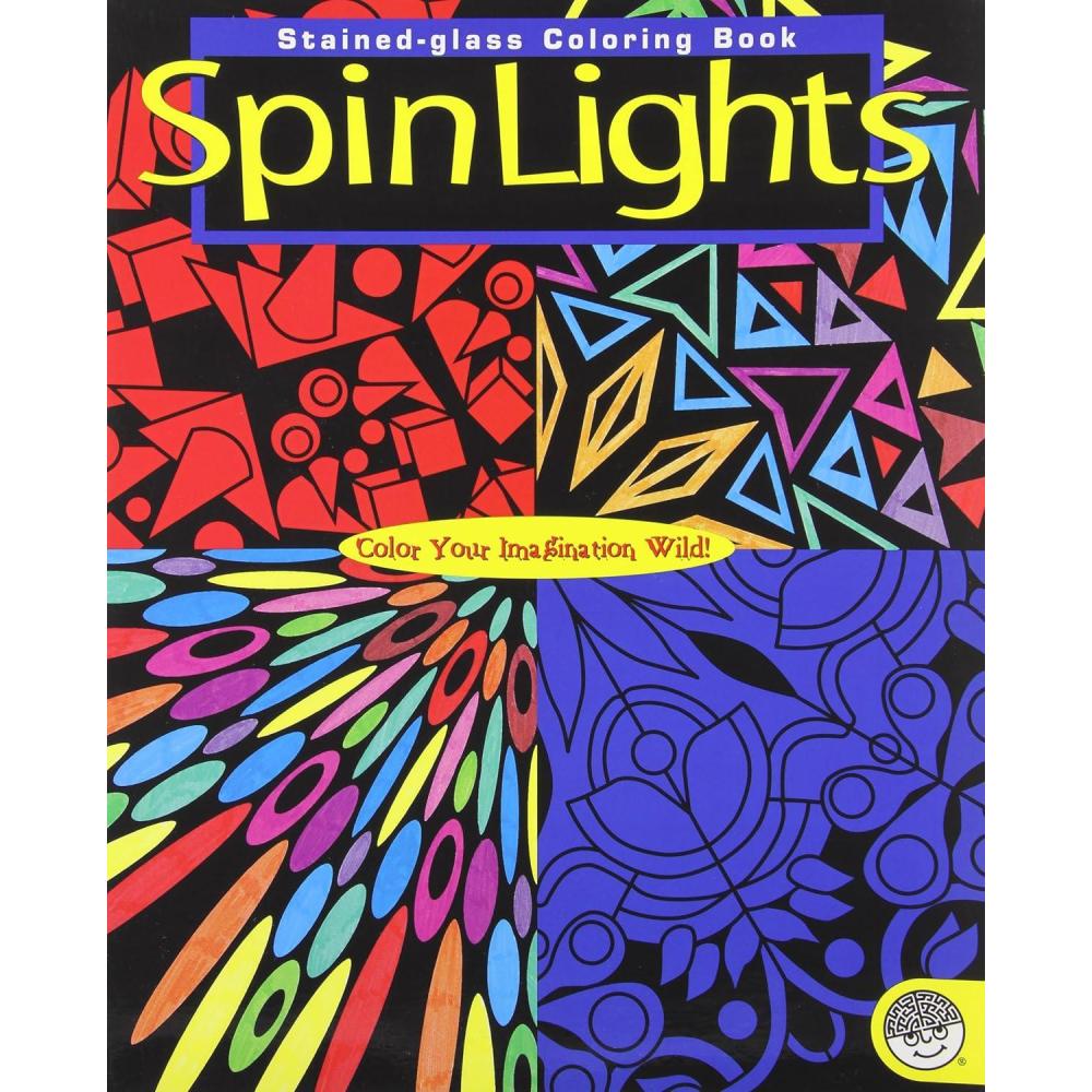 image:imageSpin Lights StainedGlass Coloring Book MindWare Original Coloring Books