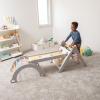 MindWare Oh So Fun! Deluxe Wooden Montessori Toddler Climbing Set with Pikler Triangle, Ramp, Slide, Arch & Bean Bag Toss