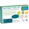 MindWare Beginner Pottery Tool Kit for Kids – 8 Piece Set Includes Hand Wheel, Sponge, Rib, Molding Tools and More