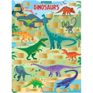 Scratch Off Poster – Scratch-A-Fact – Dinosaurs
