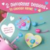 Peaceable Kingdom Valentines Cards for Kids Classroom, Set of 28 Valentines Day Gifts – Sticky Hands(14 Straw Topper Valentines)