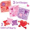 Peaceable Kingdom Valentines Cards for Kids Classroom, Set of 28 Valentines Day Gifts – Sticky Hands(28 Hopping Hearts Valentines)