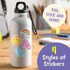 Peaceable Kingdom Valentines Cards for Kids Classroom, Set of 28 Valentines Day Gifts – Sticky Hands(28 Water Bottle Sticker Valentines)