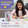 Peaceable Kingdom Valentines Cards for Kids Classroom, Set of 28 Valentines Day Gifts – Sticky Hands(28 Water Bottle Sticker Valentines)