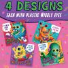 Peaceable Kingdom Valentines Cards for Kids Classroom, Set of 28 Valentines Day Gifts – Sticky Hands(28 Wiggly Eye Monster Valentine)