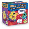 Peaceable Kingdom Valentines Cards for Kids Classroom, Set of 28 Valentines Day Gifts – Sticky Hands(28 Wiggly Eye Monster Valentine)