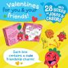 Peaceable Kingdom Valentines Cards for Kids Classroom, Set of 28 Valentines Day Gifts – Sticky Hands(Jokes and Charms)