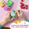 Peaceable Kingdom Valentines Cards for Kids Classroom, Set of 28 Valentines Day Gifts – Sticky Hands(Jokes and Charms)