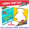 Peaceable Kingdom Valentines Cards for Kids Classroom, Set of 28 Valentines Day Gifts – Sticky Hands(Pop Out Airplanes)