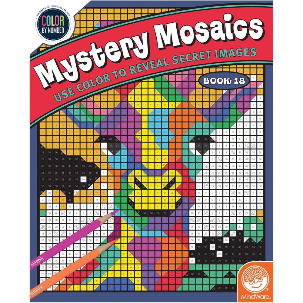 image:imageMindWare Color by Number Mystery Mosaic Book 18  Ages 6 amp up
