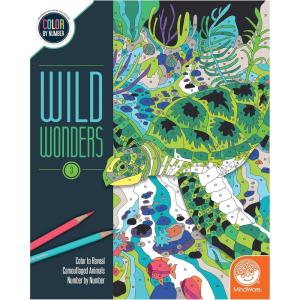MindWare Color by Number Wild Wonders Book 3 – Animal-Themed Coloring Book for Kids Ages 6+