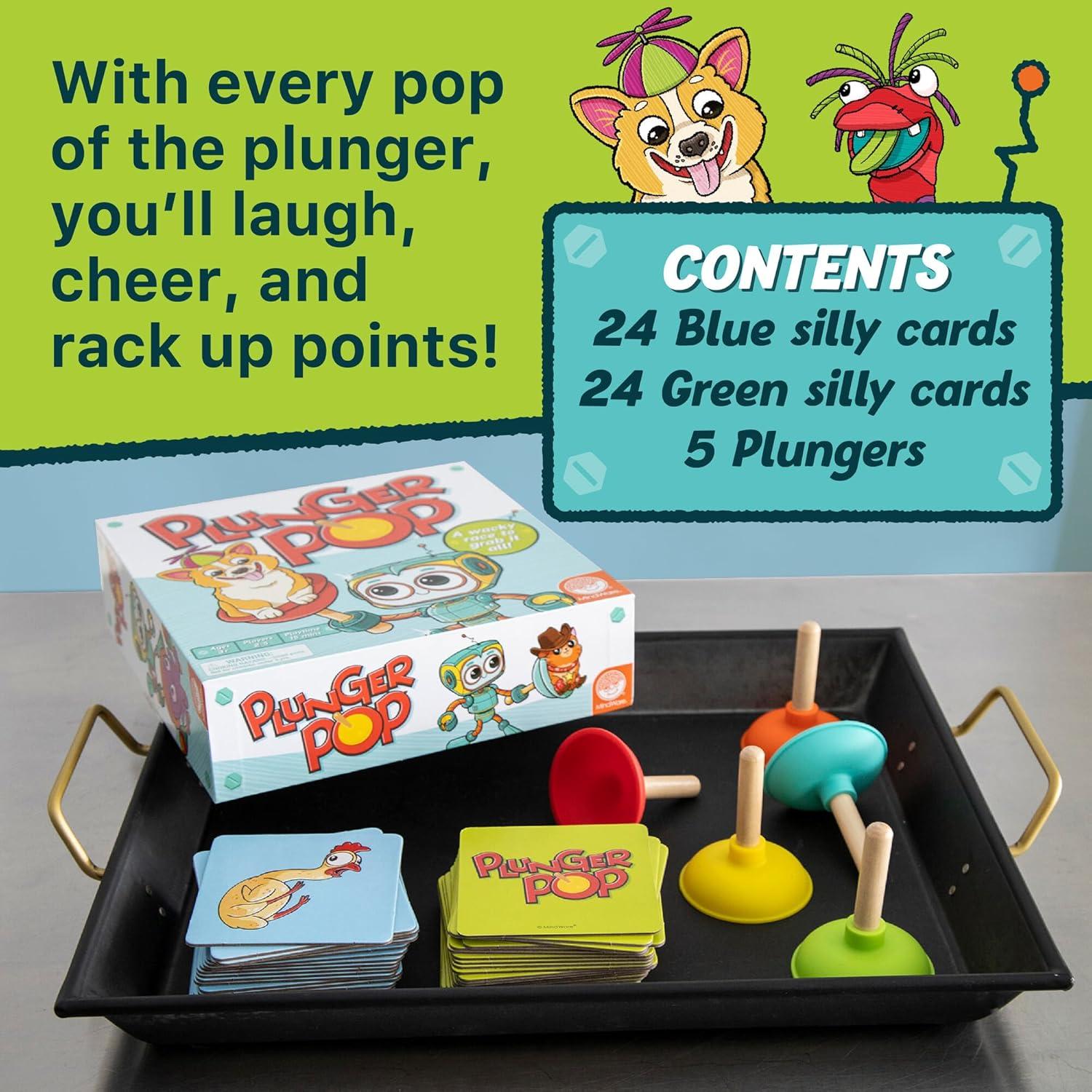 image:imageMindWare Plunger Pop Card Game for Kids Wacky Matching amp Quick Action Early Learning Game 25 Players Ages 3
