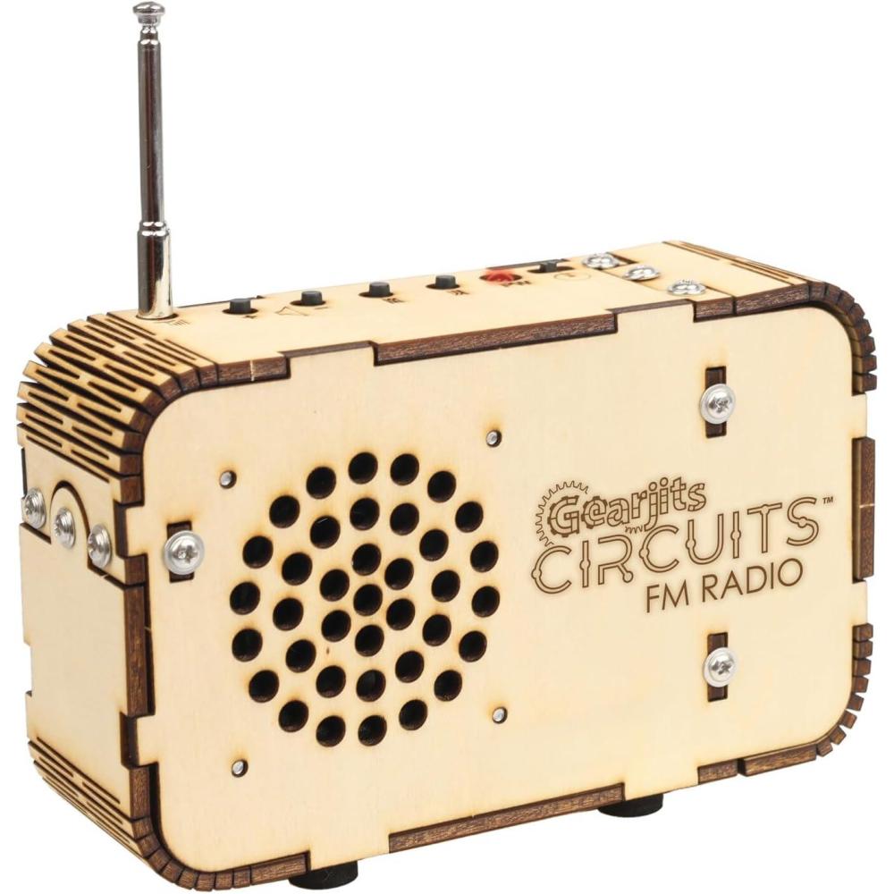 image:imageMindWare Gearjits FM Radio Building Set Build a Real Working FM Radio STEM Electronics Kit with Wooden Parts HandsOn Science amp Engineering Project