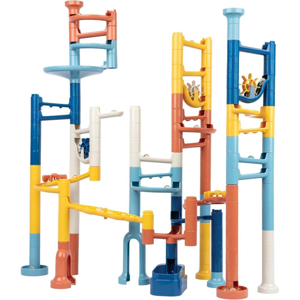 image:imageMindWare Marble Run Neutral Colors 103Piece Marble Run Set with 20 Marbles STEM Construction Toy for Kids