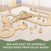 MindWare Kindertown Roads Wooden Montessori Building Set – Building Set for Toddlers