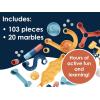 MindWare Marble Run – Neutral Colors | 103-Piece Marble Run Set with 20 Marbles | STEM Construction Toy for Kids
