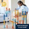 MindWare Marble Run – Neutral Colors | 103-Piece Marble Run Set with 20 Marbles | STEM Construction Toy for Kids