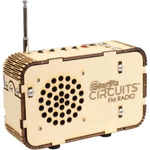 MindWare Gearjits FM Radio Building Set – Build a Real Working FM Radio, STEM Electronics Kit with Wooden Parts, Hands-On Science & Engineering Project
