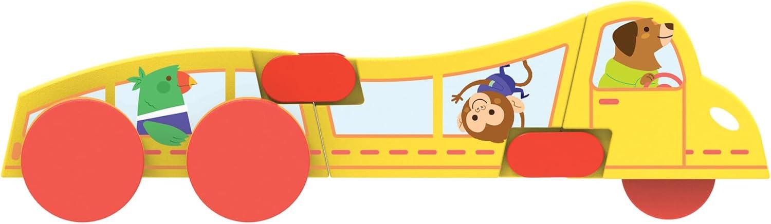 image:imageMindWare Konvertibles Transforming Wooden Cars 2Piece FlipampChange Vehicle Set with CarryAlong Box That Becomes 3D Road Scene Toddler Toy for Ages18Months