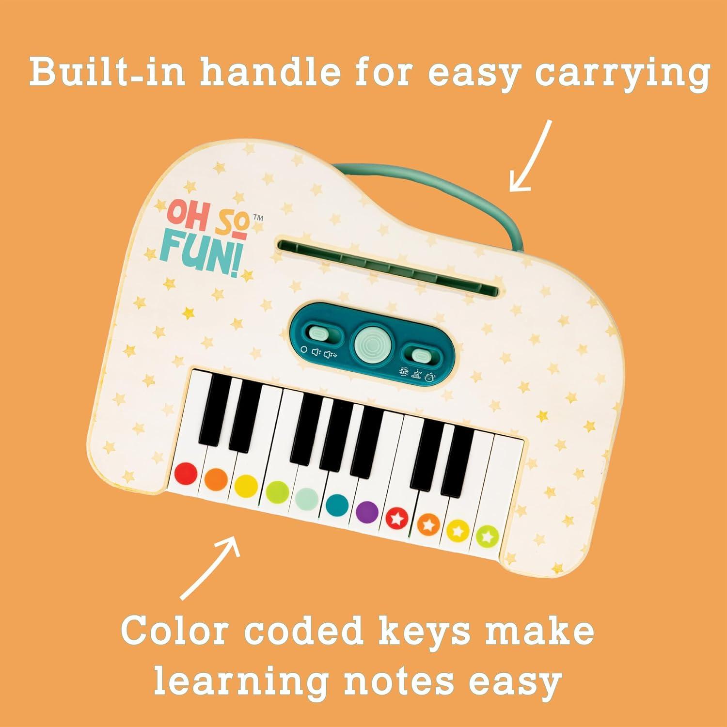 image:imageMindWare Oh So Fun TakeAlong Piano Toy for Toddlers Interactive Musical Learning Toy with Lights and Sounds Ages 12 Months and Up