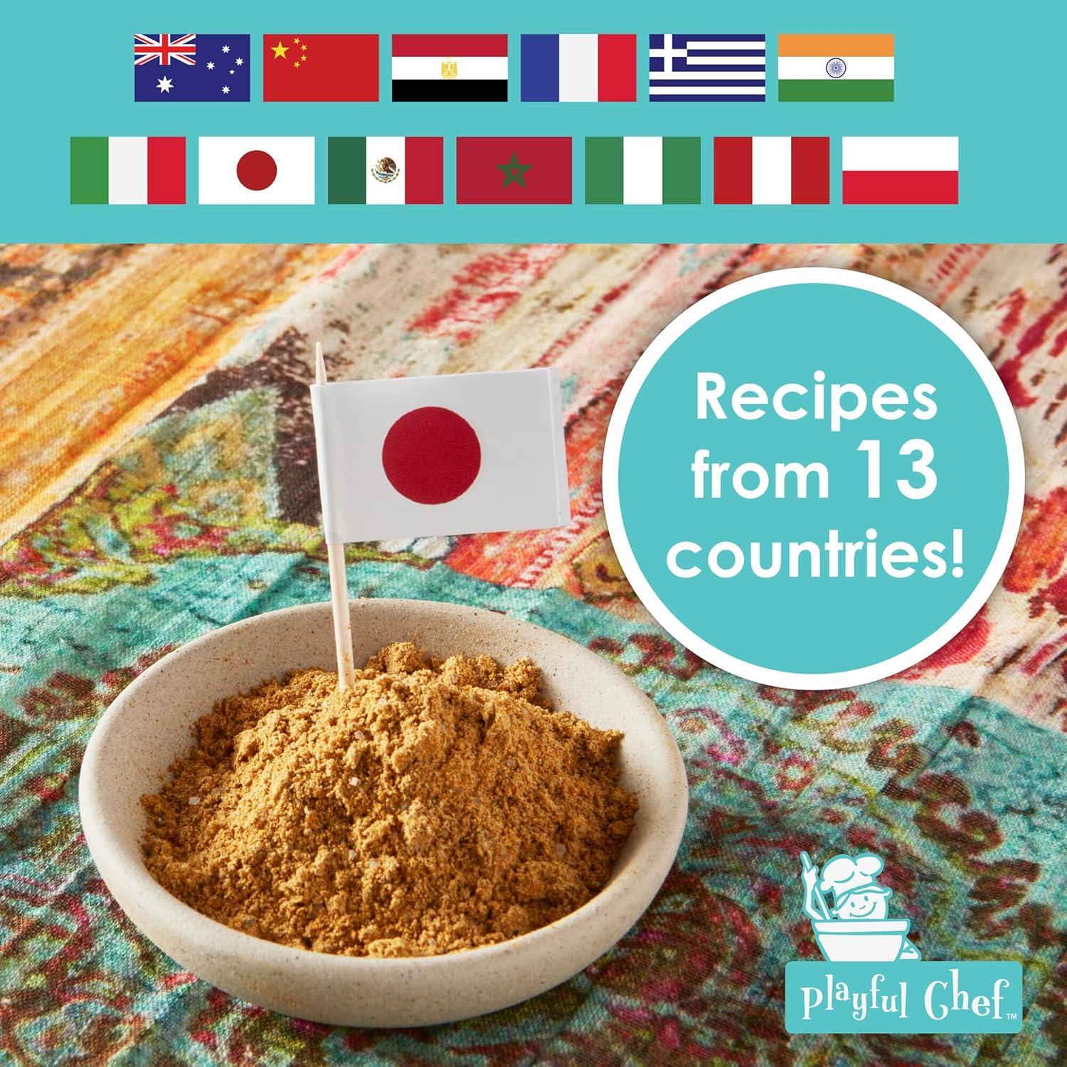 image:imageMindWare Playful Chef Foods of The World Cooking Kit for Kids Global Cooking Set with Authentic Tools and 14 Recipes for Ages 8