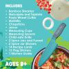 MindWare Playful Chef Foods of The World Cooking Kit for Kids, Global Cooking Set with Authentic Tools and 14 Recipes for Ages 8+