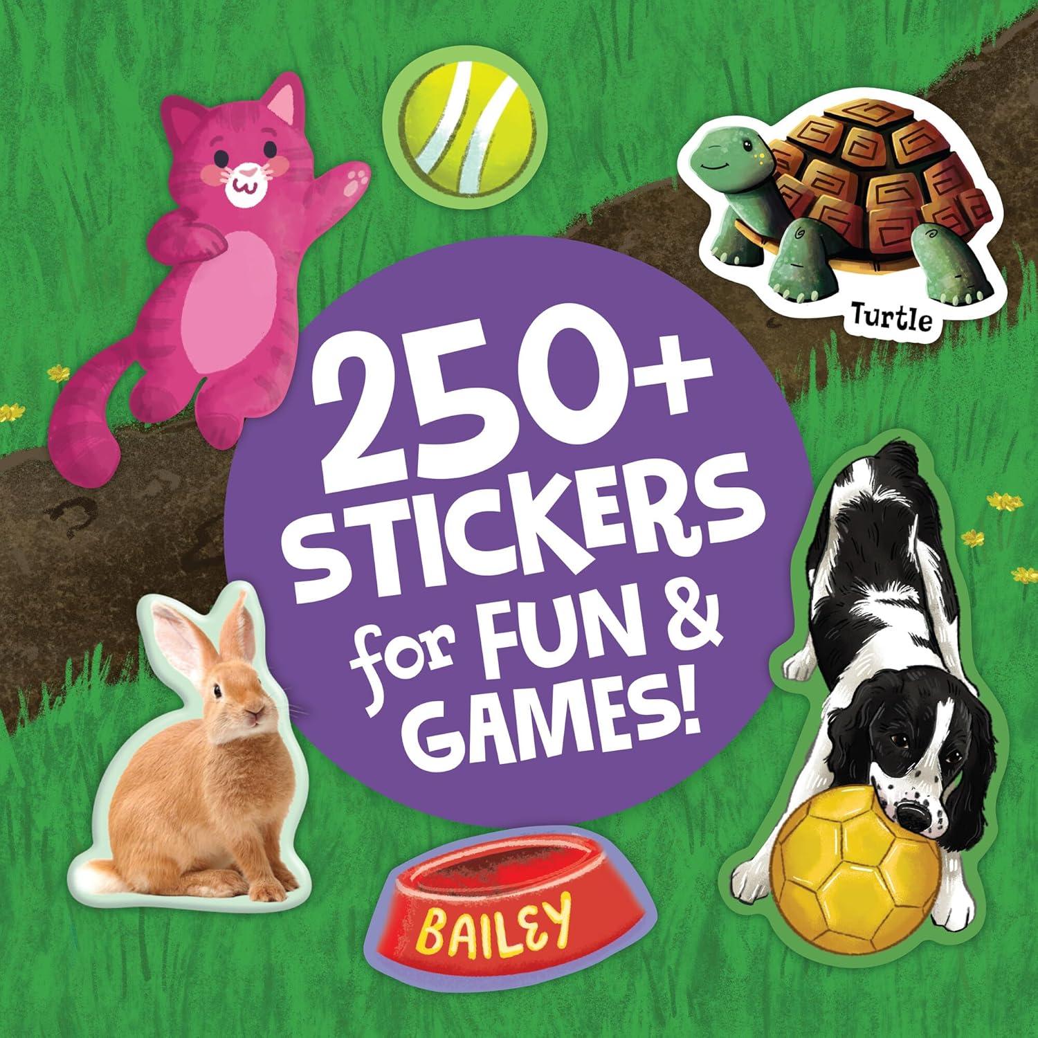 image:imagePeaceable Kingdom Pets Sticker Activity Book 200 Colorful Stickers 38 Pages of Coloring Puzzles amp Reusable Puffy Sticker Scenes for Ages 3