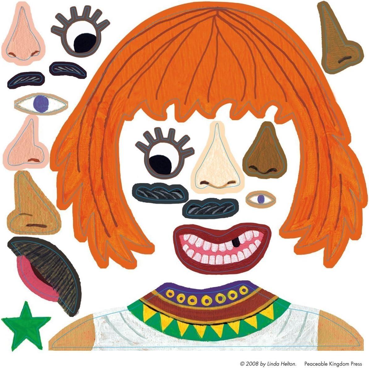 image:imagePeaceable Kingdom Sticker Fun Funny Faces Reusable Sticker Tote