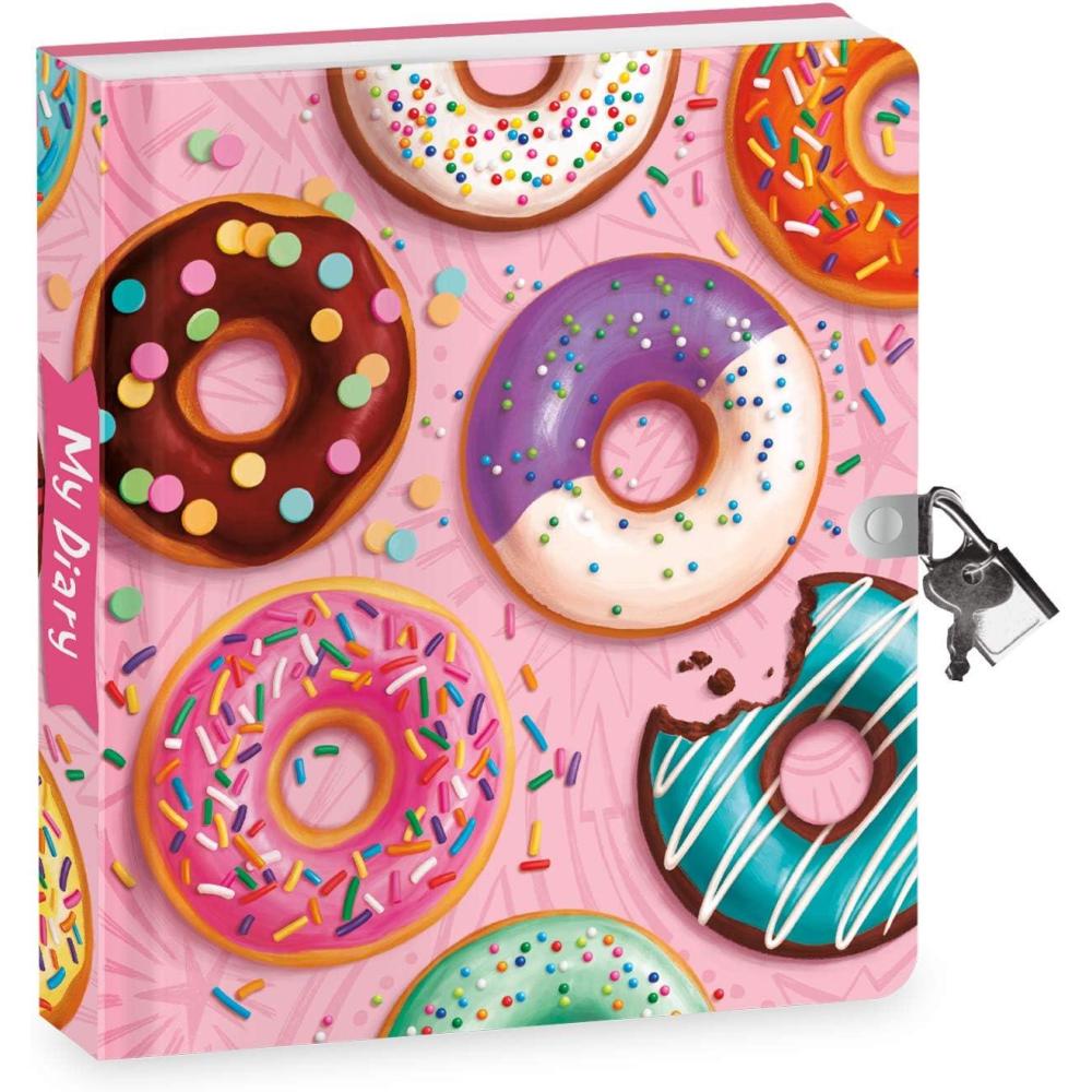 image:imagePeaceable Kingdom Donut Diary 625 Lock and Key Lined Page Diary for Kids