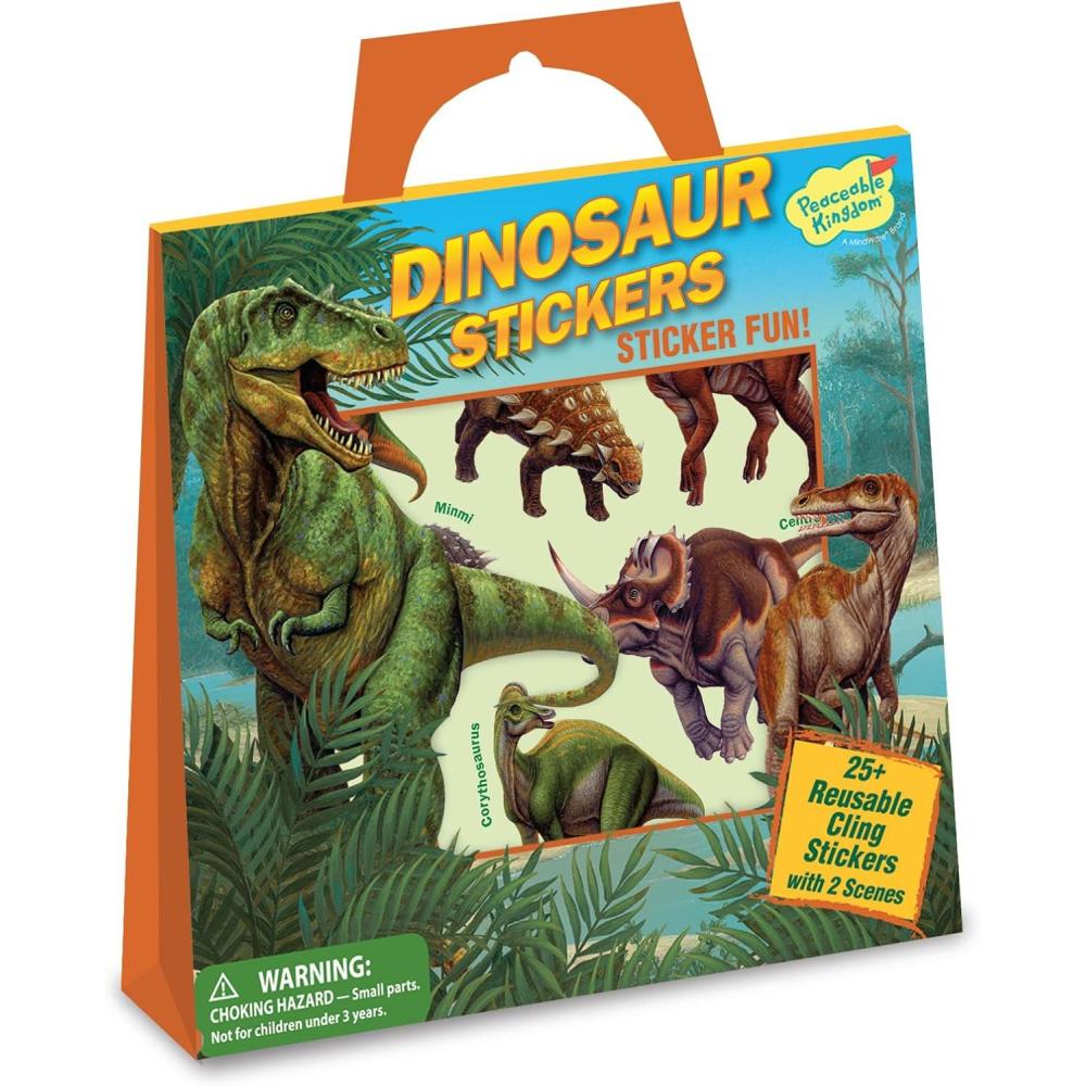 image:imagePeaceable Kingdom Press Dinosaur Reusable Sticker Tote