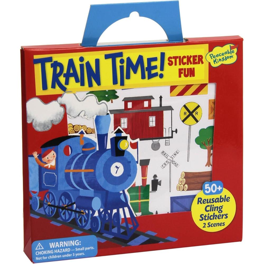 image:imagePeaceable Kingdom Press Sticker Fun Train Time Reusable Sticker Tote