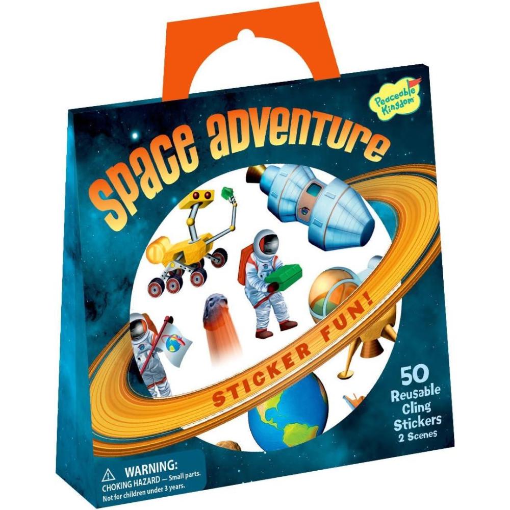 image:imagePeaceable Kingdom Sticker Fun Space Adventure Reusable Sticker Tote