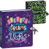 Peaceable Kingdom Secrets, Dreams and Wishes Glow in the Dark 6.25″ Lock and Key, Lined Page Diary for Kids