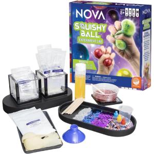 NOVA Squishy Ball Lab by MindWare – Make Your Own Slime & Oobleck Stress Balls, Explore Polymers & Non-Newtonian Fluids, Hands-On STEM Chemistry Kit for Kids, Ages 8+