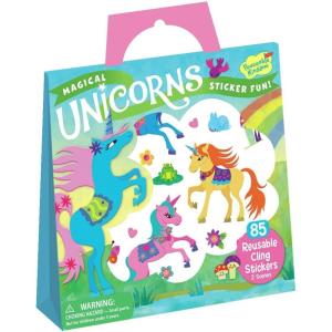 Peaceable Kingdom Magical Unicorns Sticker Fun! Reusable Sticker Tote
