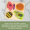 MindWare Sensory Sprouts Surprise Puzzle – Wooden Baby Puzzle with Mirror, Bells & Beads – Educational Toy for Infants & Toddlers 6+ Months Montessori Baby Toy